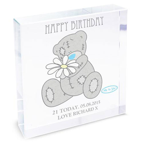 Personalised Me To You Bear Daisy Large Crystal Token Extra Image 1